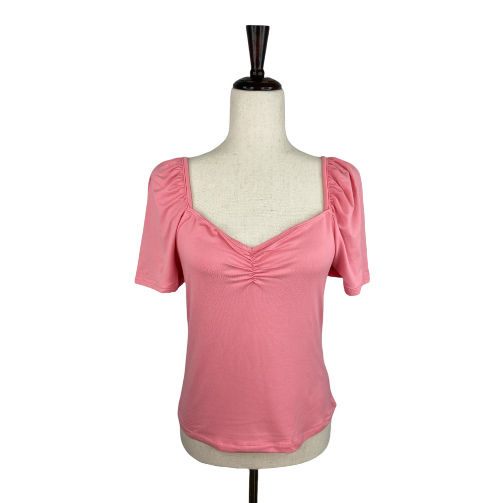 REVAMPED Ruched Short Sleeve Top Small